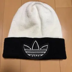 希少 90s vintage old adidas 刺繍ロゴ ビーニー ニット帽