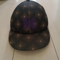 Needles 蝶刺繍 ダイヤモンド模様 キャップ