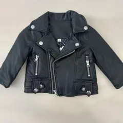 【新品未使用】ブラックライダースジャケット　80