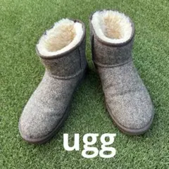 UGG ショートブーツ グレー・ブラウン 26㌢ 美品