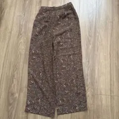 LOWRYS FARM ペイズリーイージーパンツ　ブラウン系