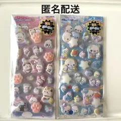 ピカプニシール2種セット　あわわちゃん　もちもちぱんだ　蓄光