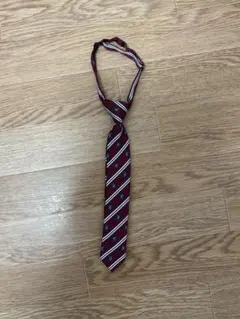 COMME CA ISM子供用ネクタイ（赤白ストライプ、サイズM）