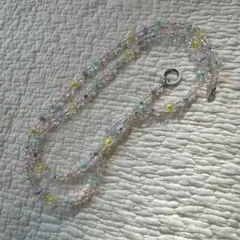 花型ビーズ スマホショルダーストラップ