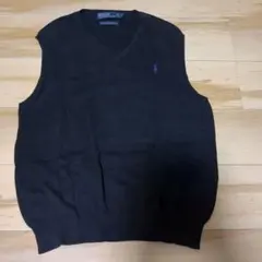 Polo by Ralph Lauren Vネック ニットベスト ブラック
