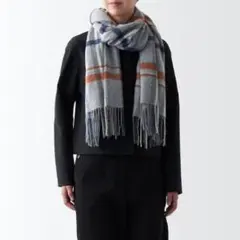 無印良品 大判ストール チェック柄 マフラー