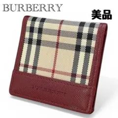 【美品】BURBERRY バーバリー ノバチェック コインケース レザー 赤