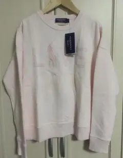 【未使用訳あり】ピンクポニー　ラルフローレン　スウェット　トレーナー　ロゴ刺繍