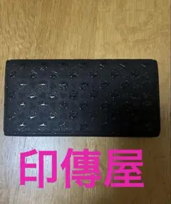印傳屋　メンズ長財布 ブラック　桜と富士山　山梨限定柄　伝統工芸　本革のサムネイル