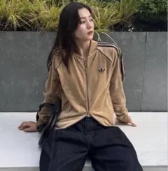 adidas SSTアディカラー　ベロア　トラックトップ　トラックジャケット B