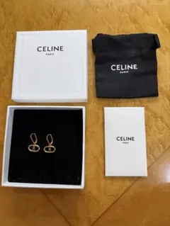 CELINE トリオンフスパークル フープピアス 専用ケース付き - メルカリ