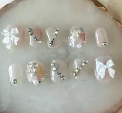 現品102 ୨୧ ネイルチップ リボン୨୧