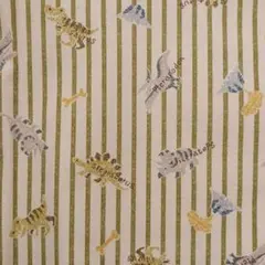 恐竜　ストライプ　生地