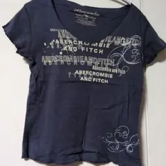 Abercrombie & Fitch 半袖Tシャツ ネイビー Lのサムネイル