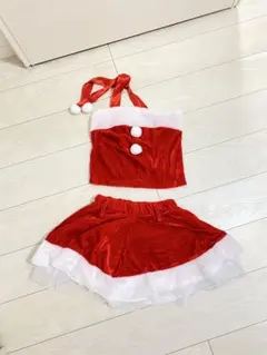 サンタ コスプレ衣装 クリスマスコスチューム 4点セット レディース ベルト付き