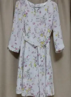 新品 ミッシュマッシュ 花柄 ワンピース 春秋 Mサイズ