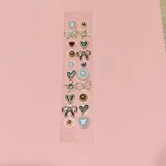 【5】20粒セット　耳ツボジュエリー　かわいい　透明シール　ステンレス製　人気☆