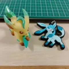 ポケモンキッズDP リーフィア　グレイシアキーホルダー
