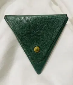 イルビゾンテ⭐︎グリーン レザー 三角形コインケース