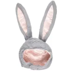 コスプレ かぶりもの ハロウィン もふもふう うさぎ バニー グレー 衣装