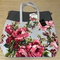 お値下中‼︎ タグ付未使用品！ FEILER花柄 シュニール織りバッグ