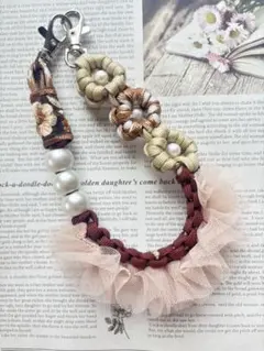 ハンドストラップ パラコード　ブラウン系