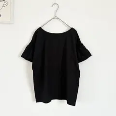 スローブイエナ　袖フリルTシャツ　半袖　無地　シンプル　キレイめカジュアル　万能のサムネイル