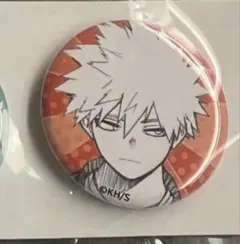 僕のヒーローアカデミア　原画展　カレッジ風スウェットバッグ　缶バッジ　爆豪勝己