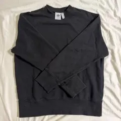 adidas トレフォイル刺繍 スウェット ブラック