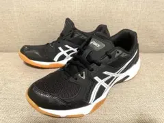 未使用asicsバレーボールシューズゲルロケット10ブラック&ガンメタル26cm
