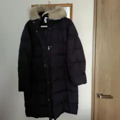 GAP ブラック ロングダウンジャケット