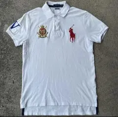 激レアカラー❗️Polo RalphLauren ポロシャツ S 白 ビッグポニー