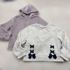 リボン付き薄紫色フリーストレーナー