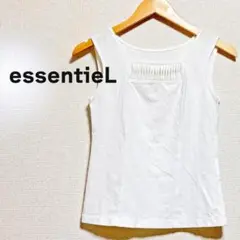 essentieL HIROKO BIS ヒロコ ビス　タンクトップ　袖なし　白