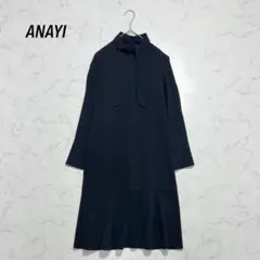 2024✨完売アナイコンパクトコットンシアーボウタイブラウス ブラック 