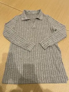 レディース　グレー 長袖ニット　Ｌサイズ