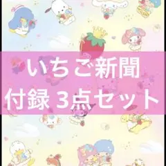 サンリオ いちご新聞 付録 なかよしバッグ スライダーポーチ 3セット