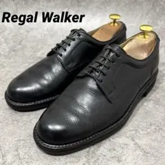 【美品】REGAL リーガルウォーカー　24 プレーントゥ　シボ革　ビジネス　黒のサムネイル