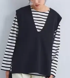 UNITEDARROWS ディープ Vネック ニットベスト