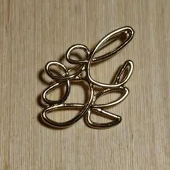 ゴールド抽象形状ブローチ 約5cm