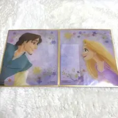 新品　ディズニー　クリア色紙　ユージーン&ラプンツェル2枚セット