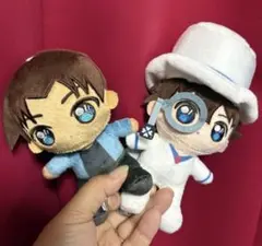 【最終値下げ】名探偵コナン あいぬい ミニぬいぐるみ　キッド 服部平次