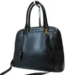 4294 良品 サルヴァトーレフェラガモ 2way トートバッグ 本革 ネイビー