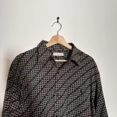 Guy Laroche 長袖シャツ 黒白　チェック柄　シャツ　古着のサムネイル