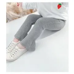 リブフレアパンツ　フレアレギンス　120