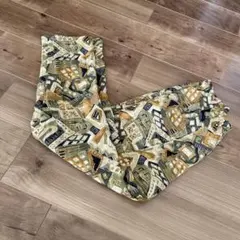 ヴィンテージ　幾何学模様 キルティング　カジュアルパンツ