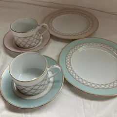 ノリタケ エターナルパレス プレート＆カップソーサー ペアセット 色違い