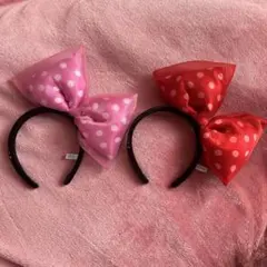 ディズニー ミニーちゃん カチューシャ リボン