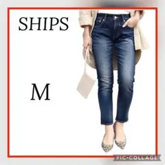 【定価14300】SHIPS スリムテーパードデニム　スキニー　M ネイビーのサムネイル