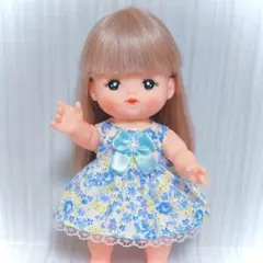 ＊731＊メルちゃん服花柄リボンワンピース